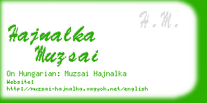 hajnalka muzsai business card